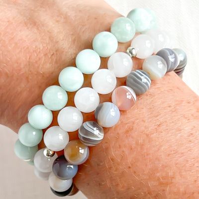 BOTSWANA AGATE CRYSTAL BRACELET