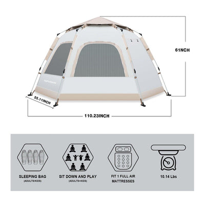 6-Person Family Camping Tent