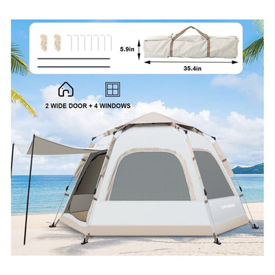 6-Person Family Camping Tent