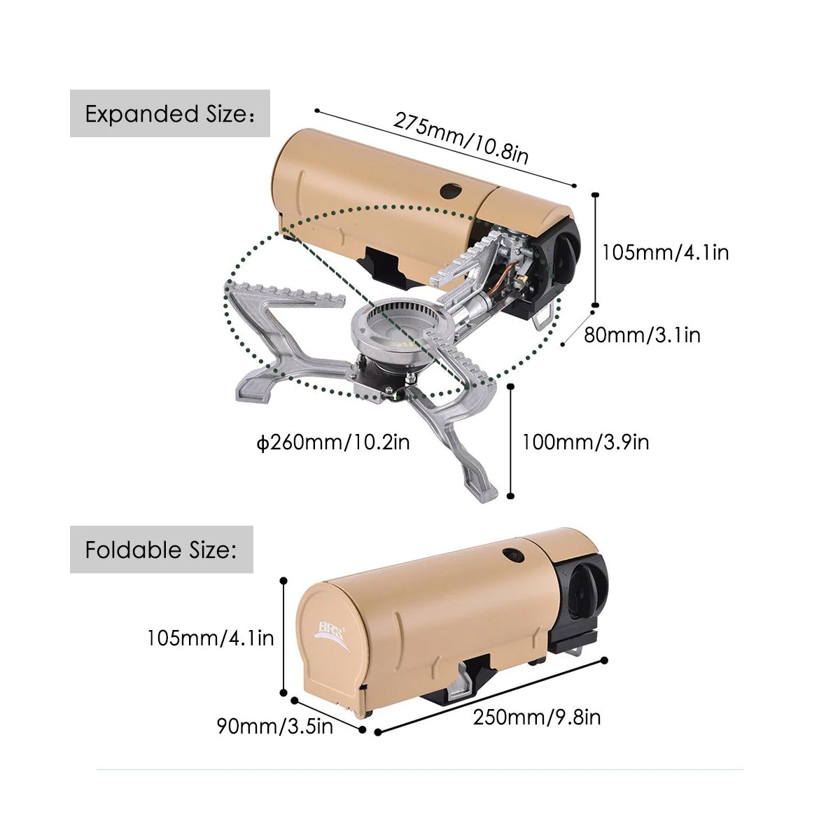 Foldable Portable Butane Stove 2670W Camping Stove