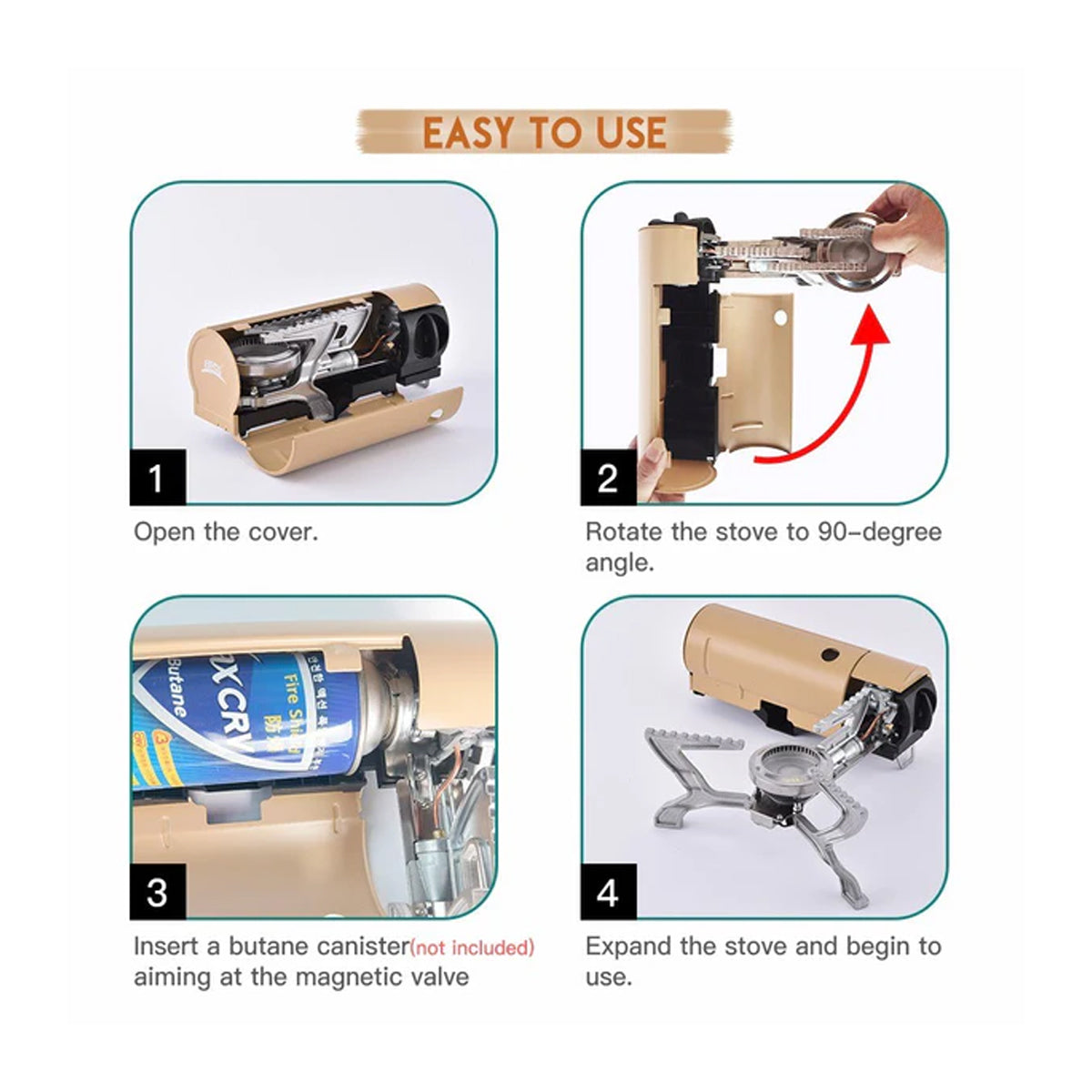 Foldable Portable Butane Stove 2670W Camping Stove