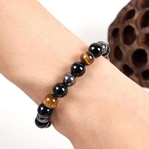 Tiger Eye, Black Onyx & Hematite - Tripple Protection Bracelet
