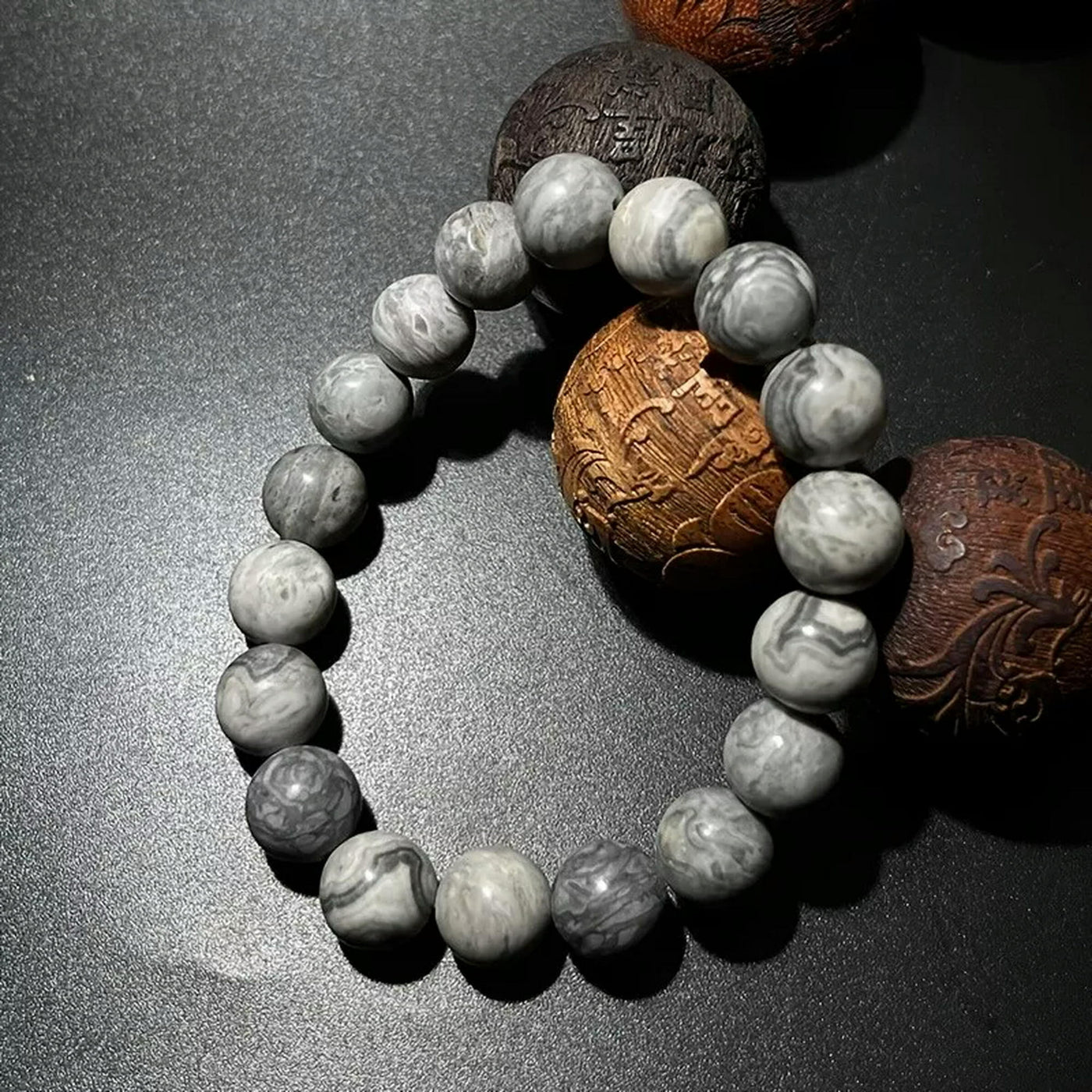 AAA Natural Map Stone/Grey Jasper Gemstone