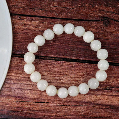 White Agate (Aqeek) Bracelet Growth, Prosperity, Harmony