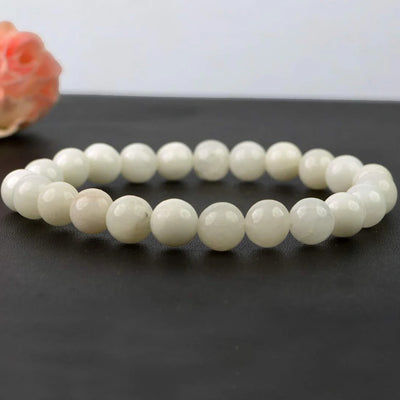 White Agate (Aqeek) Bracelet Growth, Prosperity, Harmony