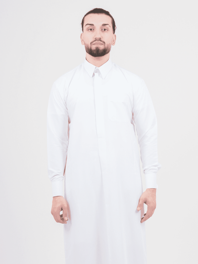 Mens White Qatari Thobe