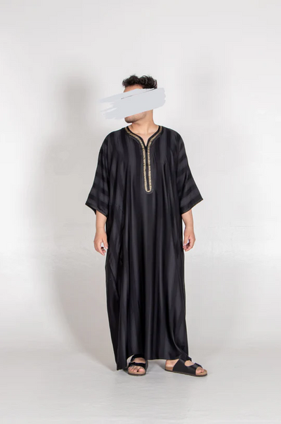 Qatari Black Stripe Thobe