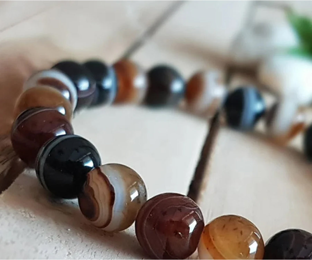 Persian Agate (Sulemani Aqeek) bracelet for Growth & Abundance